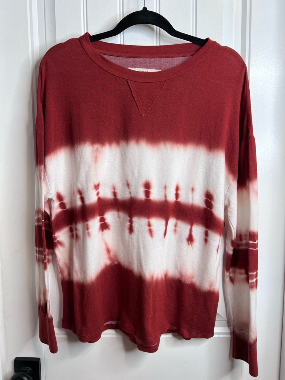 The Sweatshirt Project Tie-Dye Long‎ Sleeve Rust & White Pullover. Size Medium.